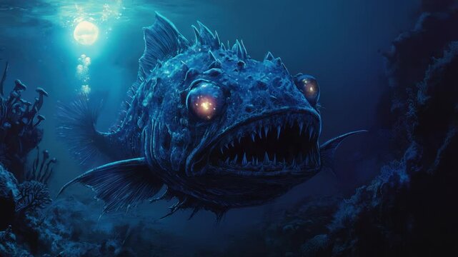 Deep sea monster fish