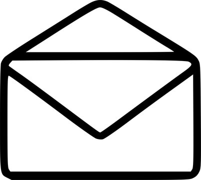 Open envelope graphic, simple line art style.