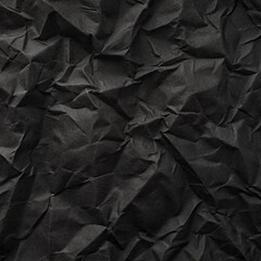 Black Texture with Crumpled Paper Wrinkles for Editorial Design