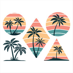 vector illustration of a tropical island