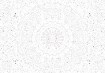 Subtle symmetric white pattern with repeating geometric elements design