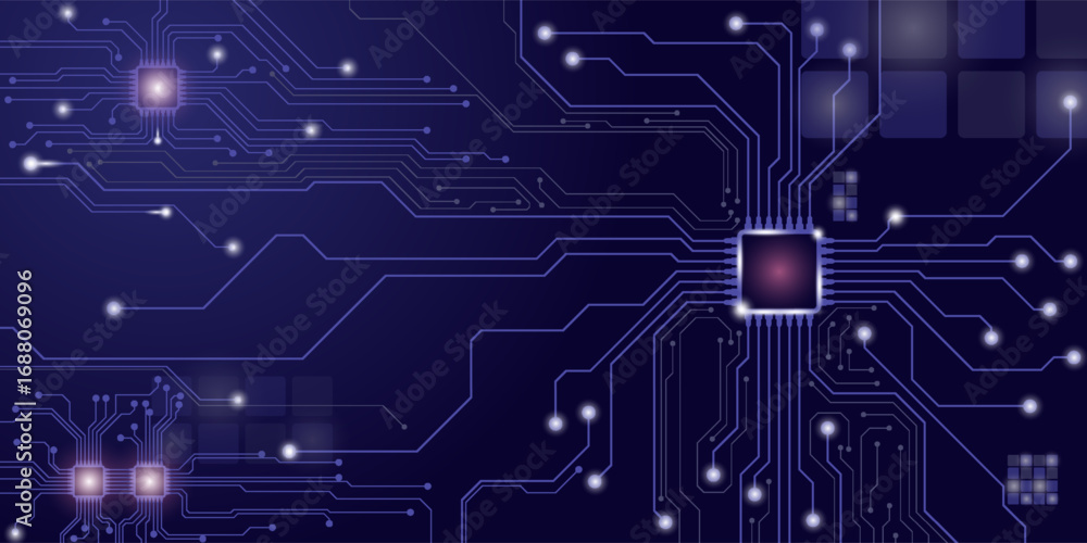 Poster circuit board. technology background. central computer processors cpu concept. motherboard digital c