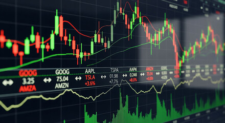 Fototapeta premium stock market chart