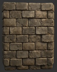 Obraz premium Wall Texture with Weathered Stone Bricks for Vintage Covers
