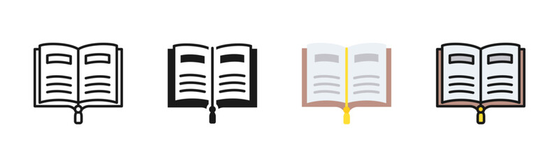 Book Icon Pack In Multiple Styles