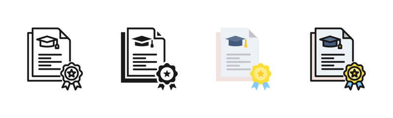 Report Card Icon Pack In Multiple Styles