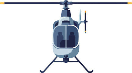 Cartoon helicopter with blue cabin