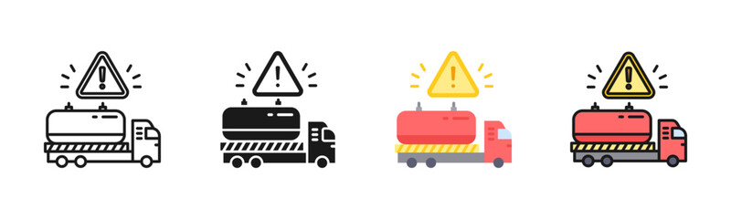 Hazardous Material Transport Icon Pack In Multiple Styles