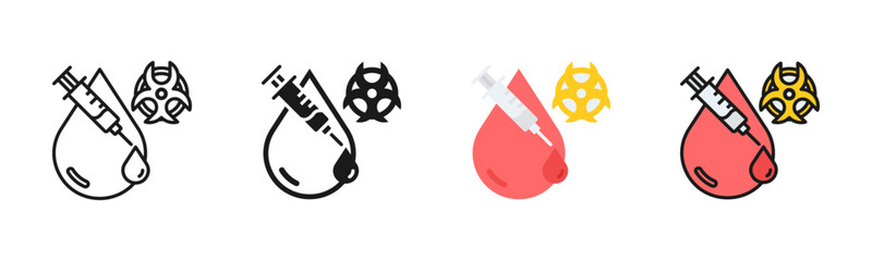 Contaminated Hospital Equipment Icon Pack In Multiple Styles