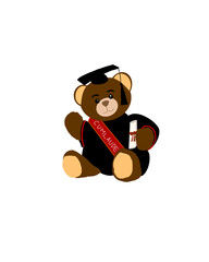 teddy bear with graduation cap