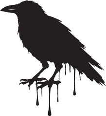 A large blob of black ink splatters, radiating outwards.