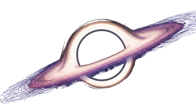 A mesmerizing black hole devouring light and matter in a cosmic dance of gravity with swirling accretion disk and