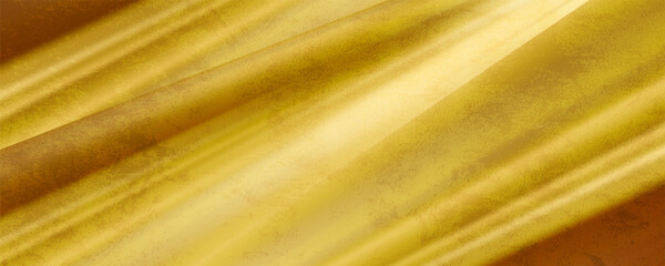 Gold wall texture background. Yellow shiny gold foil paint on wall sheet with gloss light reflection,