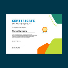 Certificate Design with Abstract Rounded Hexagonal Composition Border