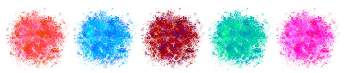 Colored watercolor splashes. Colored watercolor texture. Ink brush stain. Watercolor splash. Bright water splashes.