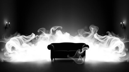 Dark Room with Smoky Sofa, and Mystery.