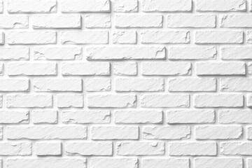 Fototapeta premium Clean, bright white brick wall; subtle mortar Smooth surface , background, exterior, simple