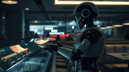 Robot Serving Food in Restaurant. (13)