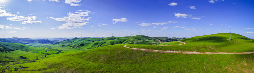 Obraz premium Panoramic view of the 100-mile road in Hebei Province