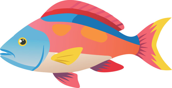 An icon of a mutton snapper with a large size, representing marine life, flavor, and strength. Great for seafood menus or fishing-related projects.