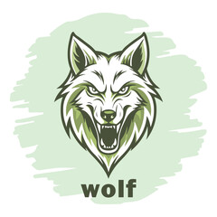 Bold wolf vector graphic, for company symbol, t-shirt design and other business, vector illustration
