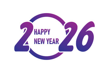 Happy New Year 2026 logo text effect design. 2026 number design template. Happy New Year 2026 card, cover and poster collection.