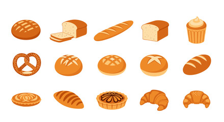 Collection of delicious baked goods and pastries for every taste
