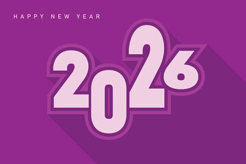Happy New Year 2026 logo text effect design. 2026 number design template. Happy New Year 2026 card, cover and poster collection.