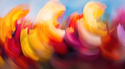 Swirling Symphony of Colors: An Abstract Exploration of Movement and Light Expression