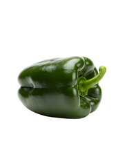 Isolated Green Pepper Photo on Transparent Background Fresh Vegetable