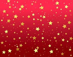 Festive star pattern on a gradient red background