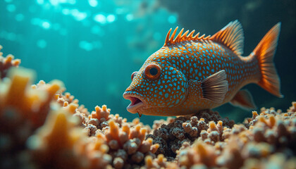 Obraz premium tropical fish with coral