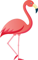 Obraz premium Flamingo Standing Tall Illustration