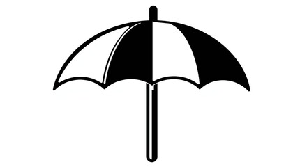 Black and white umbrella icon.