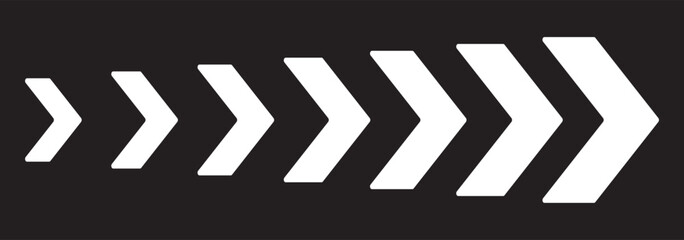 Dynamic moving arrow icon vector illustration. motion effect, symbolizing progress, speed, direction, navigation, growth, and innovation. Perfect for business, technology, success, and creative design