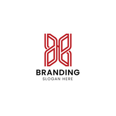 Modern and minimalist memorable BB logo template.