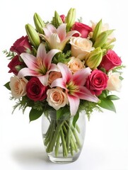 Lily and Rose Bouquet Arrangement