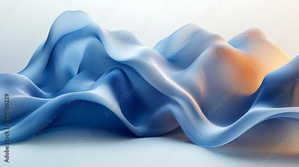 Canvas Prints a smooth, futuristic fabric with gentle curves and gradients. an elegant, flowing form with a soft, 