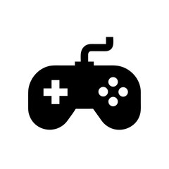 A flat icon of a game controller, symbolizing gaming, entertainment, and interactive media.