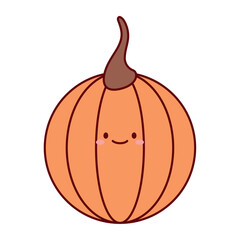 Flat Pumpkin Vegetable Vector Icon