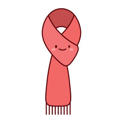 Flat Vector Illustration of a Stylish Winter Scarf