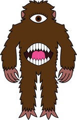 Mapinguari monster from Brazilian mythology