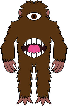 Mapinguari monster from Brazilian mythology