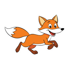 Obraz premium A cheerful fox dashes joyfully through a sunny meadow, its fluffy tail streaming behind, ears perked, and eyes sparkling with pure playful energy and freedom. 