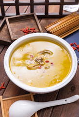 Chinese cuisine: Pig's stomach and chicken soup	