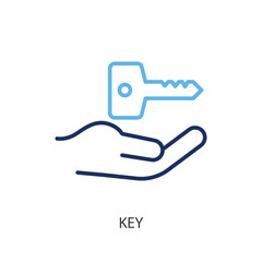 Key thin line vector icons.