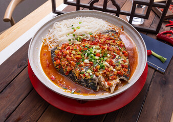 Chinese cuisine - Pickled Pepper Fish Head