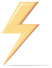 Dynamic lightning bolt icon representing speed power energy and electricity