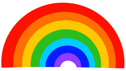 Obraz premium Rainbow arc on transparent background, rainbow design image, colorful arch