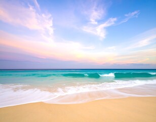 Obraz premium Colorful sunset over a tropical beach